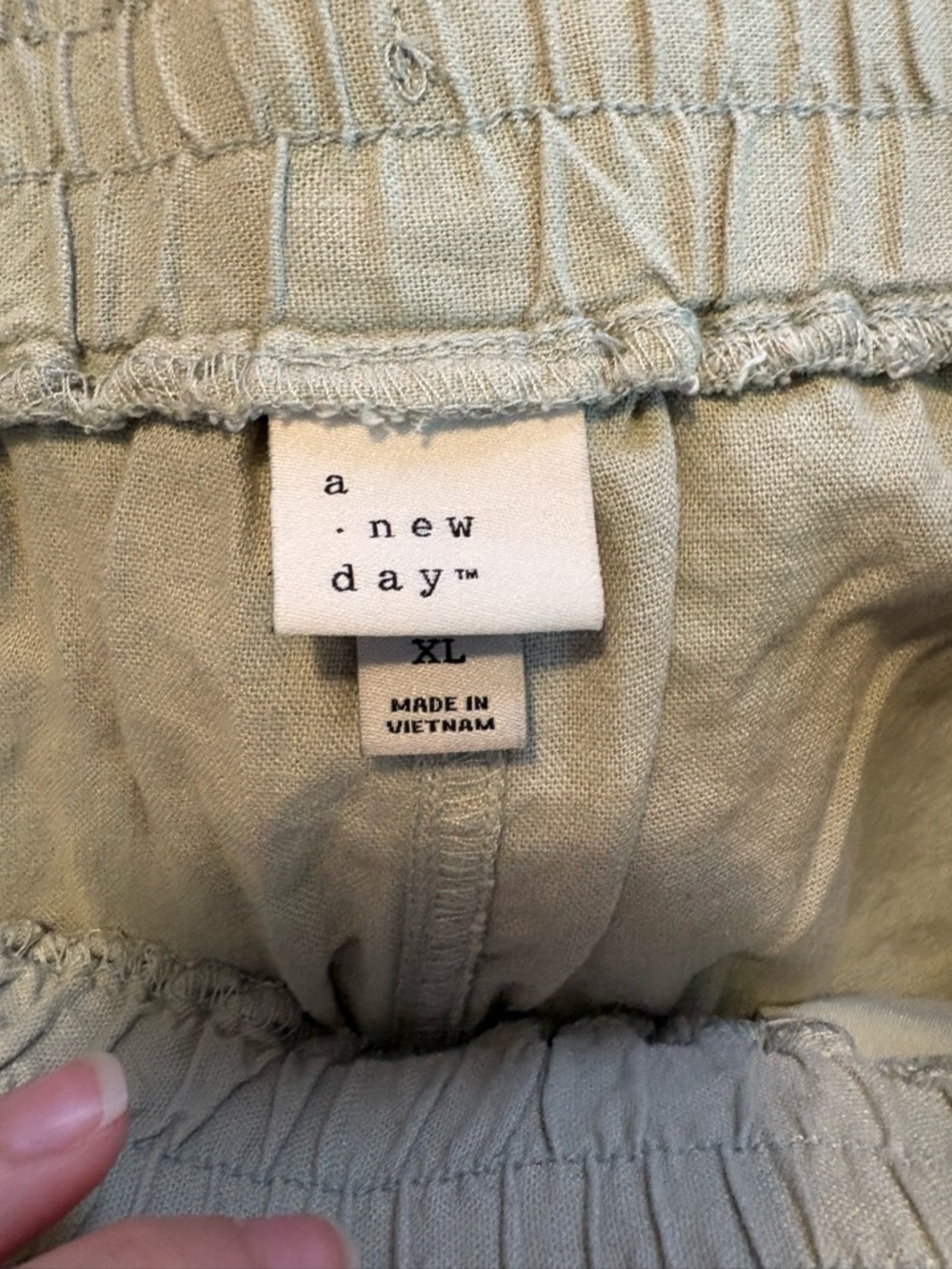 A New Day Sage Green Linen Shorts – Lightweight High Rise Summer Staple - Picture 2 of 2